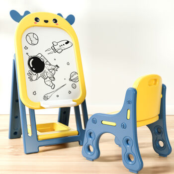 لوح رسم للأطفال قابل للمسح مع مغناطيس وحامل