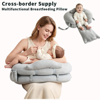 وسادة رضاعة متعددة الاستخدامات للأم والطفل | دعم مريح للرضاعة والاستلقاء